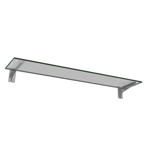 Slatwall Glass Shelf With Brackets 900x200