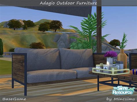 Adagio Outdoor Furniture Set By Mincsims At Tsr Sims 4 Updates