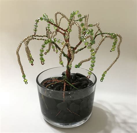 Miniature Weeping Willow This Is Made With Small Glass Beads Weeping