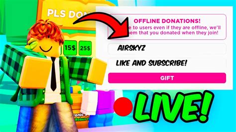Pls Donate With Viewers Live Roblox Donating To Viewers Youtube