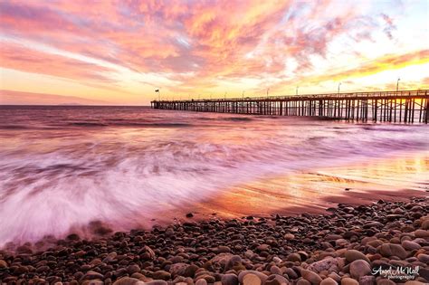 Pink Sunset Wall Art Ventura Pier Photo California Coast Etsy
