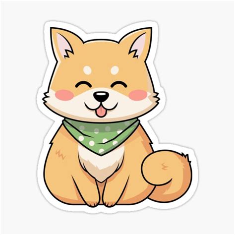 Cute Shiba Inu Dog Anime Kawaii Puppy Animal Sticker For Sale By