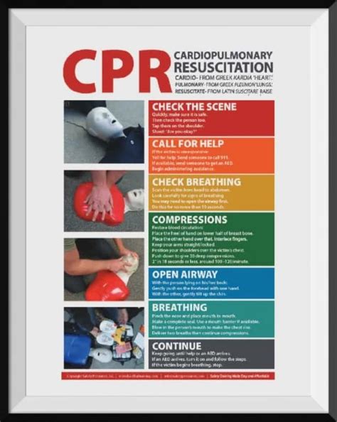 Cpr Poster How To Do Cpr In 7 Steps