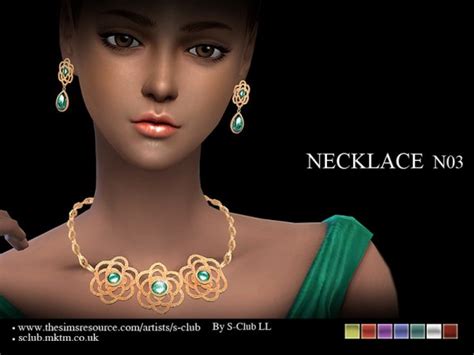 The Sims Resource Necklace N03 By S Club • Sims 4 Downloads