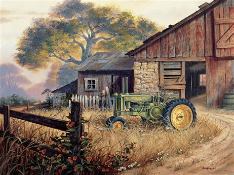 Deere Country Painting By Michael Humphries