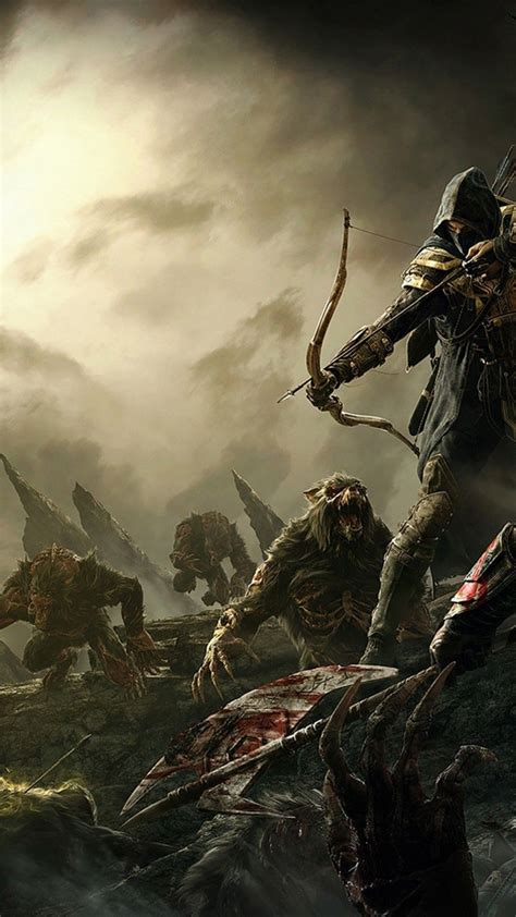 Elder Scrolls V Skyrim Archer Warrior Battle Fantasy Artwork