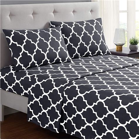 Mellanni Bed Sheet Set Queen Dark Gray Brushed Microfiber