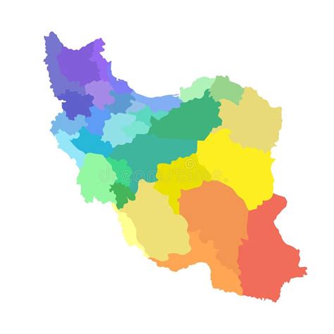 Vector Isolated Illustration Of Simplified Administrative Map Of Iran