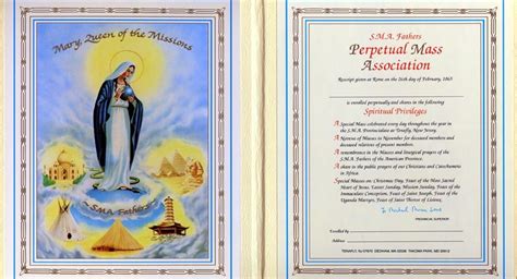 Perpetual Mass Cards Society Of African Missions Sma American Province