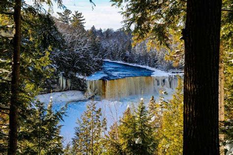 Upper falls winter activities at tahquamenon falls. Tahquamenon Falls Winter Campout Photos - RV Lifestyle
