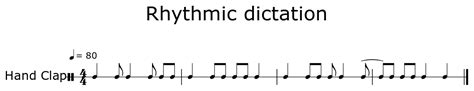 Rhythmic Dictation Sheet Music For Hand Clap