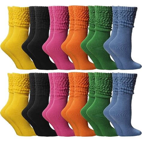 yacht and smith womens cotton slouch socks womens knee high boot socks