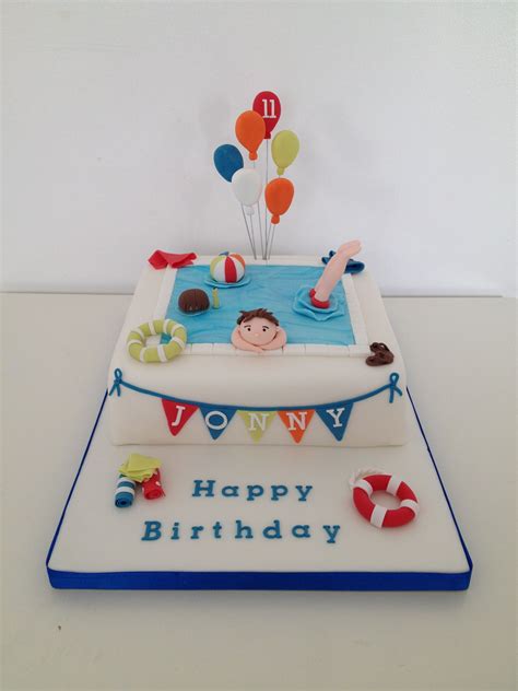 Pin By Michelle Castro Cable On Daisy Doux Pool Birthday Cakes Pool