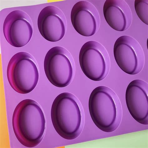 oval silicone soap mold 15 cavities oval soap mold etsy ice molds soap molds silicone molds