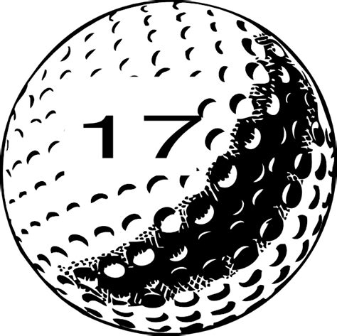 Golf Ball Number 17 Clip Art At Vector Clip Art Online