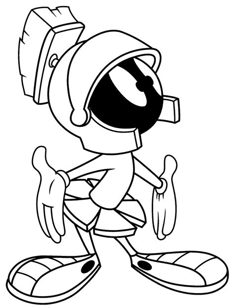 Marvin The Martian Coloring Pages Marvin The Martian Coloring Pages