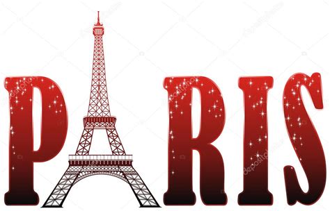 Sign Paris With Eiffel Tower — Stock Vector © Vberla 8486438