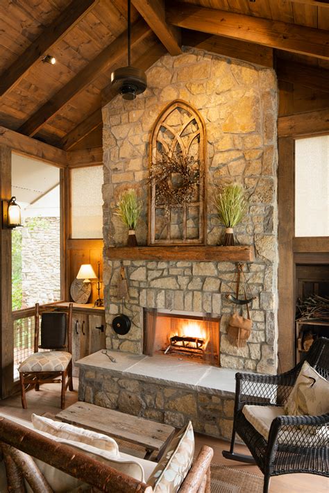 Hearth stones by realstone systems. porch-screened-interior-fireplace-hearth-mantel-stone-hil ...