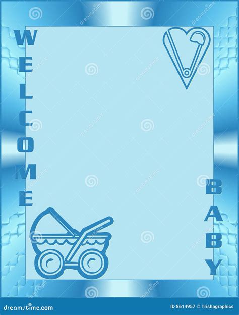 Welcome Baby Boy Stock Illustration 8614957