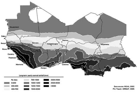 South africa's highest rainfall occurs in the eastern and southern mountains such as the drakensberg, from limpopo, through mpumalanga and the average yearly at alice in the foothills of the amatola mountains is about 500 mm, but at wolfridge in the mountains, the yearly rainfall is about 1 700 mm. Annual average rainfall isohyets in West Africa. | Download Scientific Diagram