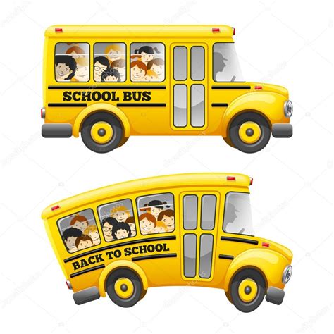 Yellow Cartoon School Bus Stock Vector Image By ©pazhyna 113130490