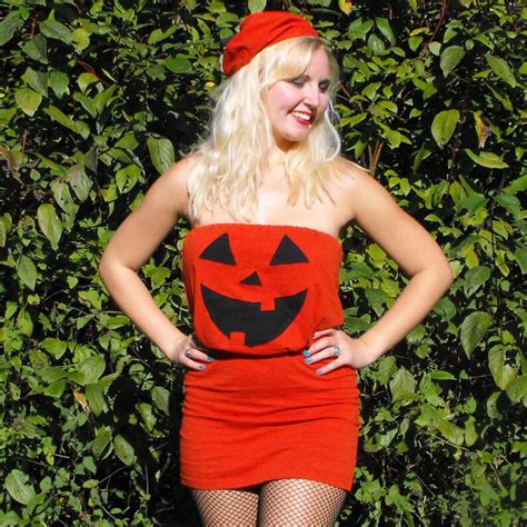 Pumpkin Halloween Costume Jack O Lantern Womens Adult Etsy
