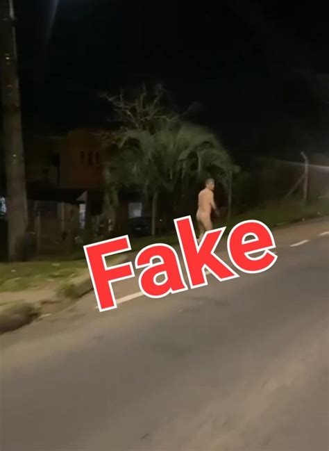 Vídeos de homem correndo nu na rua circulam em grupos de WhatsApp mas não são em Cruz Alta