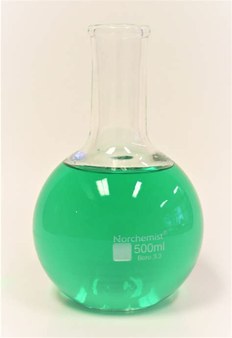 Flat Bottom Boiling Florence Flask Borosilicate Glass 500 Ml Norchemist