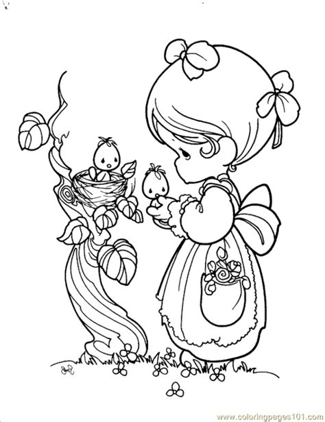 Precious Moments Angel Coloring Page Coloring Home
