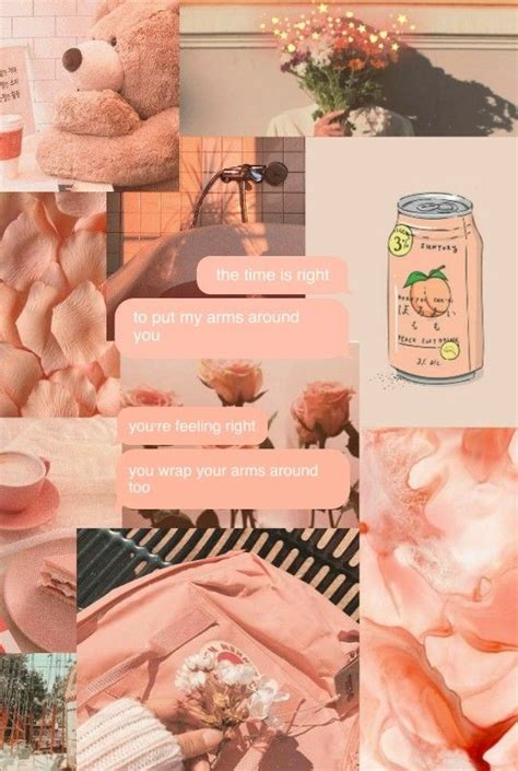 Peachy Aesthetic Wallpaper Collage