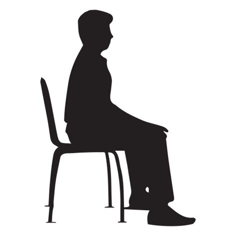 man sitting  chair silhouette transparent png svg vector file