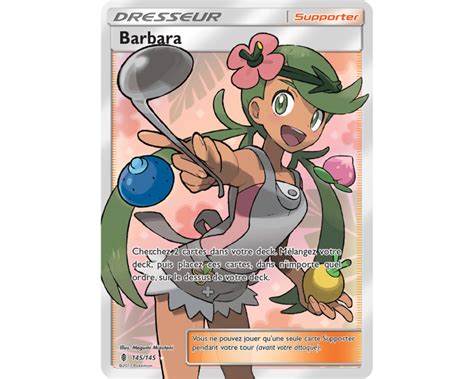 Hobbies Cartes à Lunité Carte Pokémon Barbara 145145 Sl2 Full Art