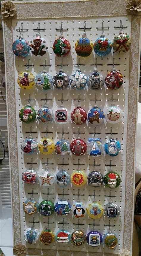 Peg Board Display For Christmas Ornaments Or Other Craft Items Craft