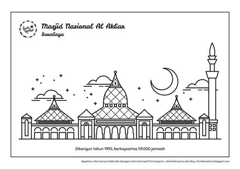 Dari mulai gambar pemandangan, hewan, kartun terbaru, kendaraan, buah, rumah, masjid dan lain sebagainya. Download Gratis Printable Mewarnai 6 Masjid Nusantara