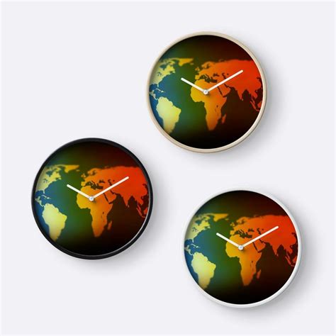 Day And Night World Map Clock By Steveball