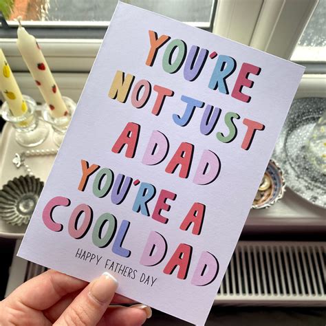Youre Not Just A Dad Youre A Cool Dad Card Cool Dad Etsy