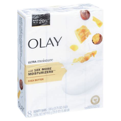 Olay Moisture Outlast Ultra Moisture Shea Butter Beauty Soap Bar 375