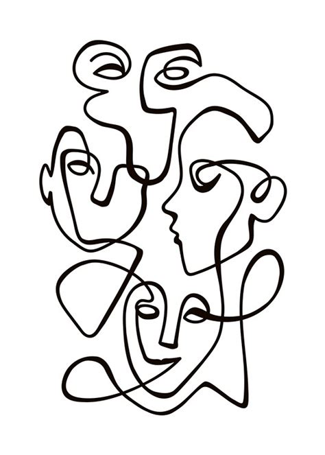These will form the eye sockets. Line Drawings Of People | Free download on ClipArtMag
