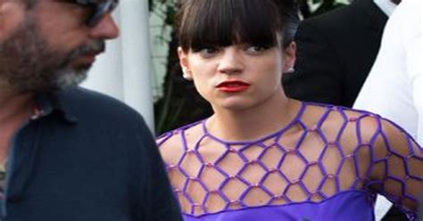 Lily Allen Parades Nipples In Front Of Cannes Crowd As She Throws On Bizarre Purple Dress With