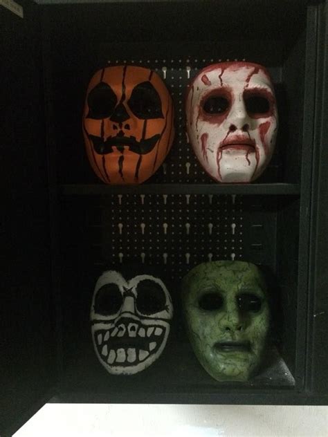 Plain White Masks Painted With Creepy Faces White Halloween Mask