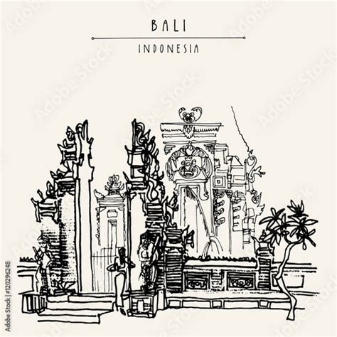 Balinese Hindu Temple In Bali Indonesia Asia Traditional Galungan