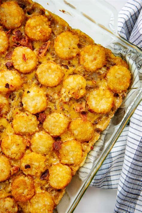 Bacon Cheeseburger Tater Tot Casserole Buns In My Oven
