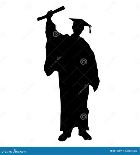 Graduate Student Silhouette Stock Vector Illustration Of Party