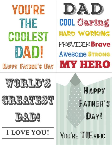 free printable cards for fathers day printable templates