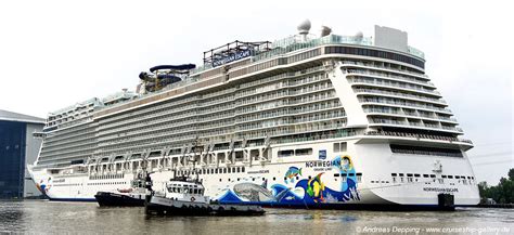 Stunning Photos As Norwegian Escape Is Revealed During Float Out