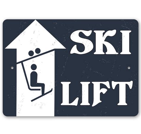 Ski Lift Sign Ski Lodge Decor Ski Resort Skiing Ski Sign Etsy
