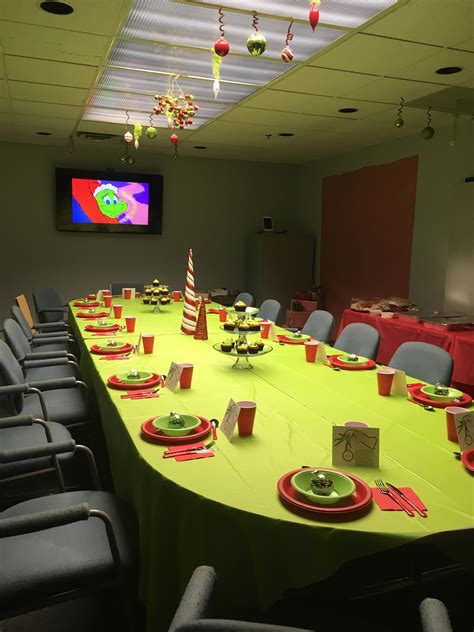 We Decorated Our Office Holiday Party With A Grinch Theme Office
