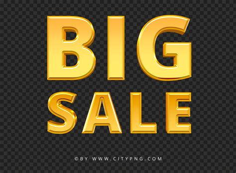 Big Sale Gold Sign Words Text Logo Hd Png Citypng