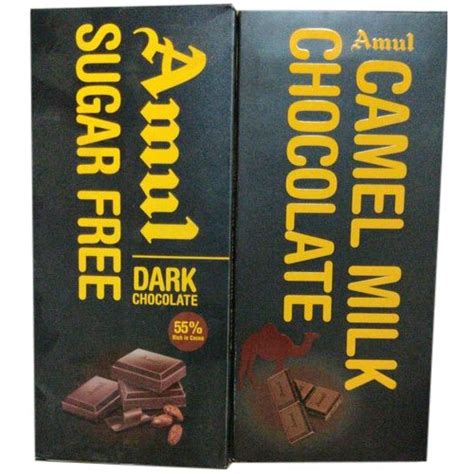 Camel milk has been used for centuries as a source nutrition in the middle east, asian and north african cultures. Sugar Free And Camel Milk Rectangular 150 G Amul Dark ...