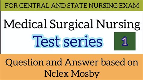 Nursing Staff Nurse Exam Medical Surgical Nursing Nclex Based Test